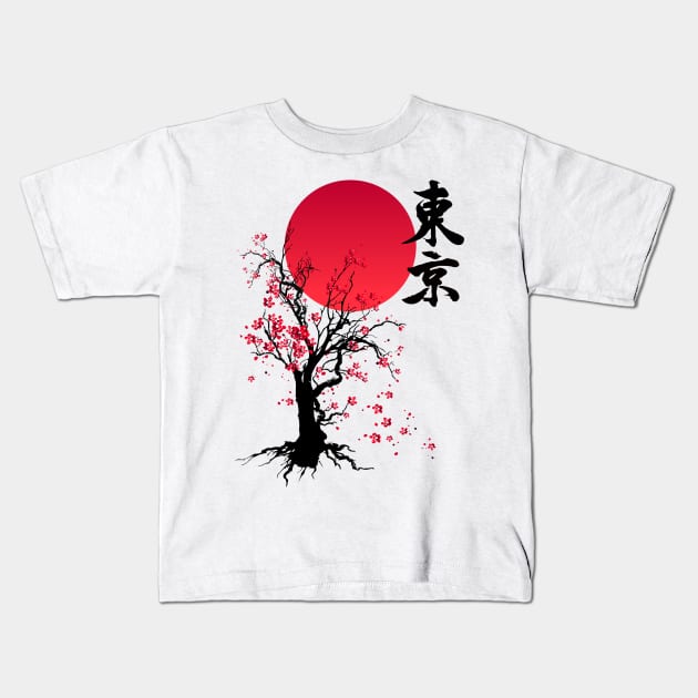 TOKYO JAPAN Kids T-Shirt by VISUALUV